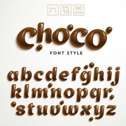 Chocolate letter vector pictures