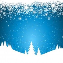 Christmas blue background with white snow flakes Vector | Free Download