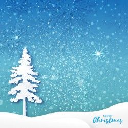 Christmas paper cut with greeting cards vector