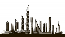 City skyscrapers vector
