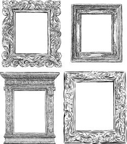 Classical photo frame vector material 05
