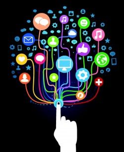 Click gesture icon vector