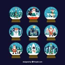 Collection of beautiful snowballs