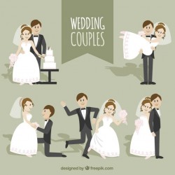 Collection of nice wedding couples