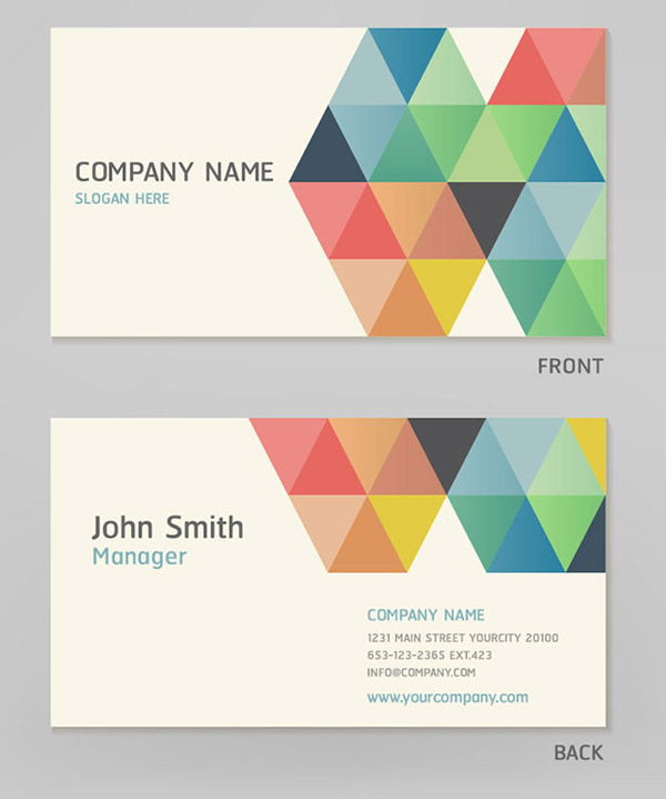 Color personalized box business card vector pictures