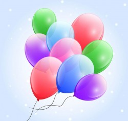 Colorful balloons vector pictures