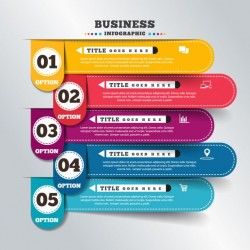 Colorful banners for infographics
