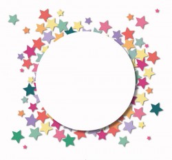 Colorful stars stickers background vector pictures