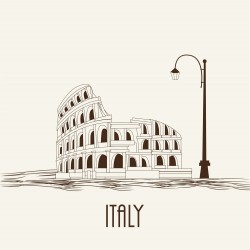 Colosseum with street