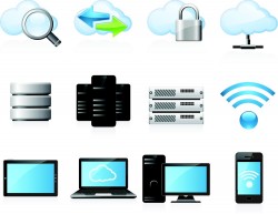 Computer network icon vector