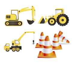 Construction equipment vector