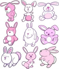Creative cartoon rabbit design vector