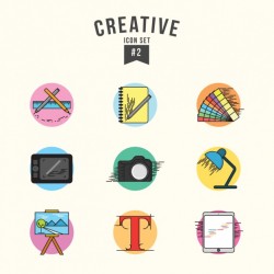 Creative icons set Vector | Free Download