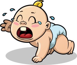 Crying baby vector