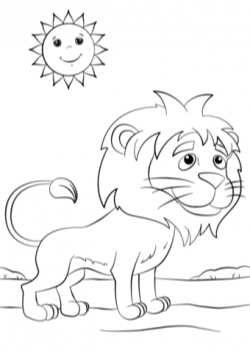 Cute Cartoon Lion coloring page | Free Printable Coloring Pages