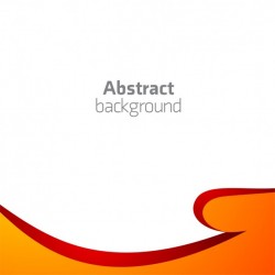 3d abstract background, orange wavy shapes