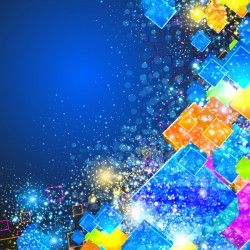 3D cube modern vector background 02