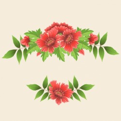 Decorative floral elements Vector | Premium Download