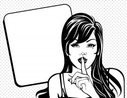 Doing quiet gesture girl illustration vector