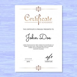 Elegant certificate, golden ornaments