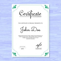 Elegant certificate, purple background