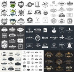 European pattern label vector
