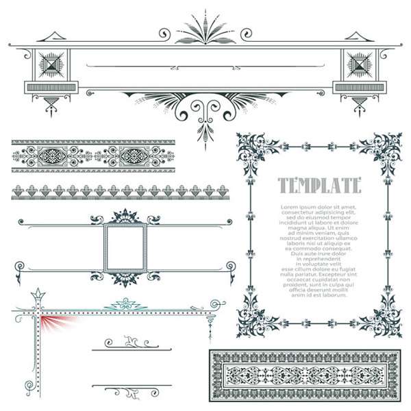 European-style pattern border vector pictures