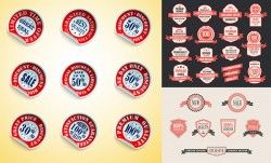 Fashion labels vector image