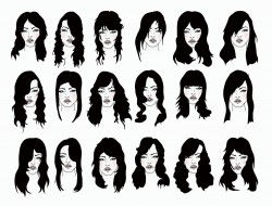 Female hair style vector