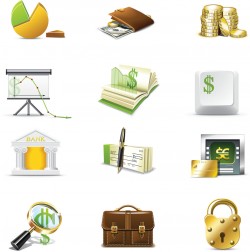 Financial icon vector