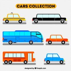 Flat pack of different vehicles