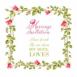 Floral wedding invitation