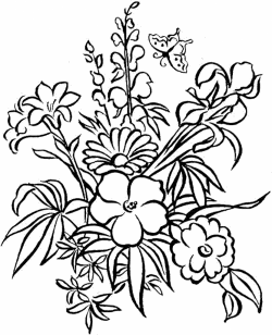 Flower Color Pages For Adults