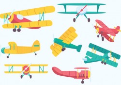 Free Biplane Vector