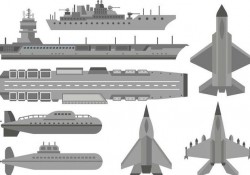 Free Military Aircraft Carrier Vector