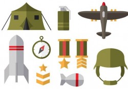 Free World War 2 Flat Icons