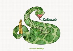 Free Vector Watercolor Rattlesnake