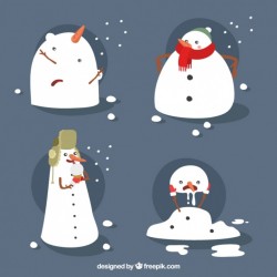Funny collection of snowmen