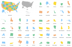 Geo Map – United States of America Map