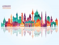 German city illustration vector