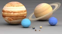 Solar system planet size comparison