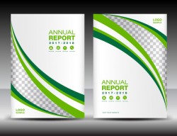 Green and white Cover template vector