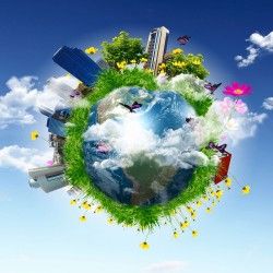 Green Earth Ecological Model picture material