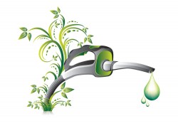 Green fuel pump nozzle vector