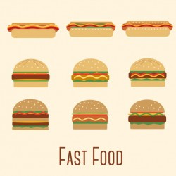 Hamburgers and hotdogs