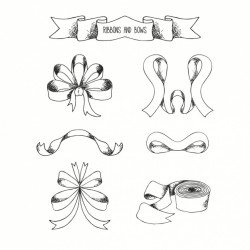 Hand drawn ribbon and bow collection