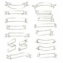 Hand drawn ribbons