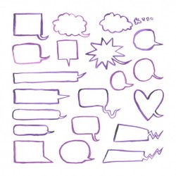 Hand drawn speech bubbles