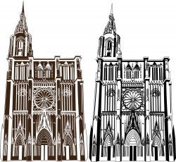Hand-painted spire vector
