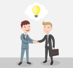 Handshake business man vector pictures